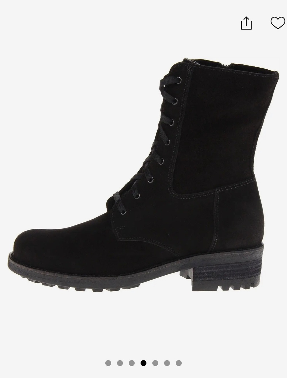 La Canadienne Carolina Waterproof Black Suede Lace-Up Mid Calf Boots Size 8 NWOT